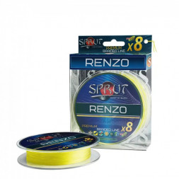 Леска плетеная Sprut Renzo Soft Premium X 8 Fluo Yellow 0.18 95м