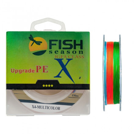 Леска плет. FISH SEASON X4 0.18 150м multicolor