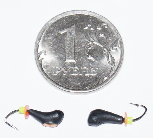 Мормышка вольфрамовая Уралка-перевертыш 3 с коронкой Медь 424