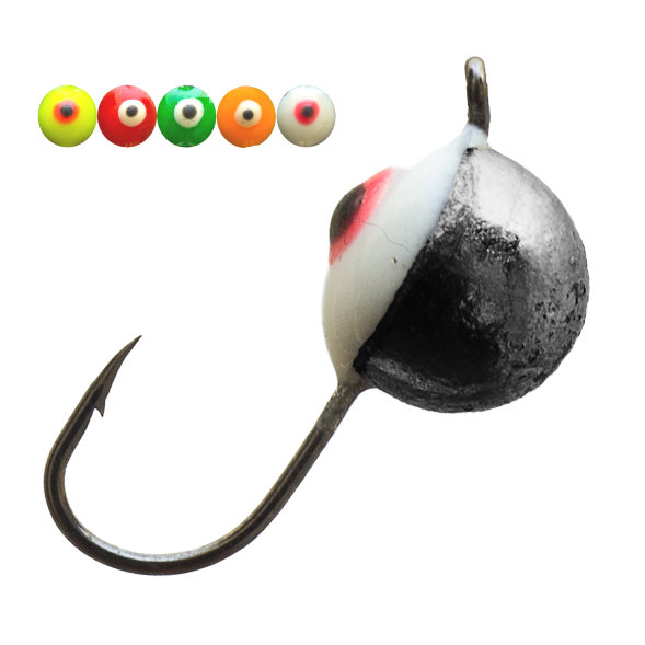 Мормышка вольфрамовая Lumicom Полусфера окун./фосф. глаз Ф5 BNiP