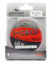 Леска Namazu I-Tech Fluco, L-50 м, d-0,148 мм test-1,72 кг, прозрачная