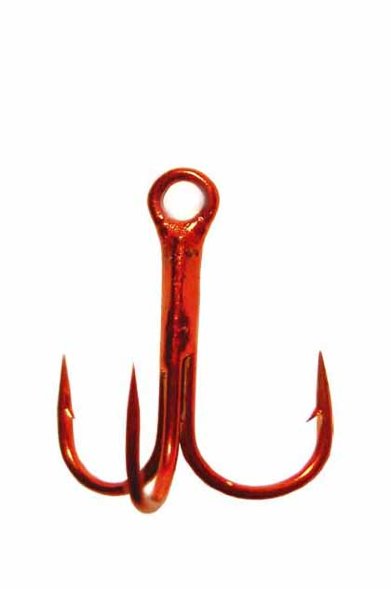 Крючок-тройник FISH SEASON с кругл. поддевом №2/0 Red 4шт 11030R-0042F