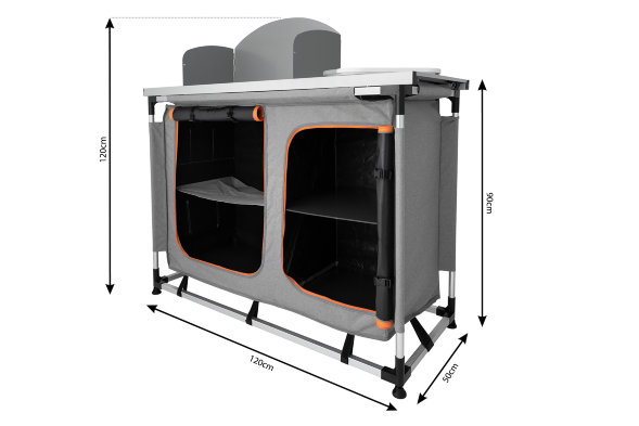 Кухня походная KYODA, модель XD-03, кухня со столешницей и тумбами