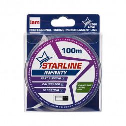 Леска IAM STARLINE INFINITY 100m Хамелеон Зелёный d0.203