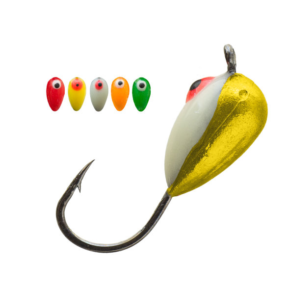 Мормышка вольфрамовая Lumicom Банан d5.0 золото с фосф. глазом 10шт